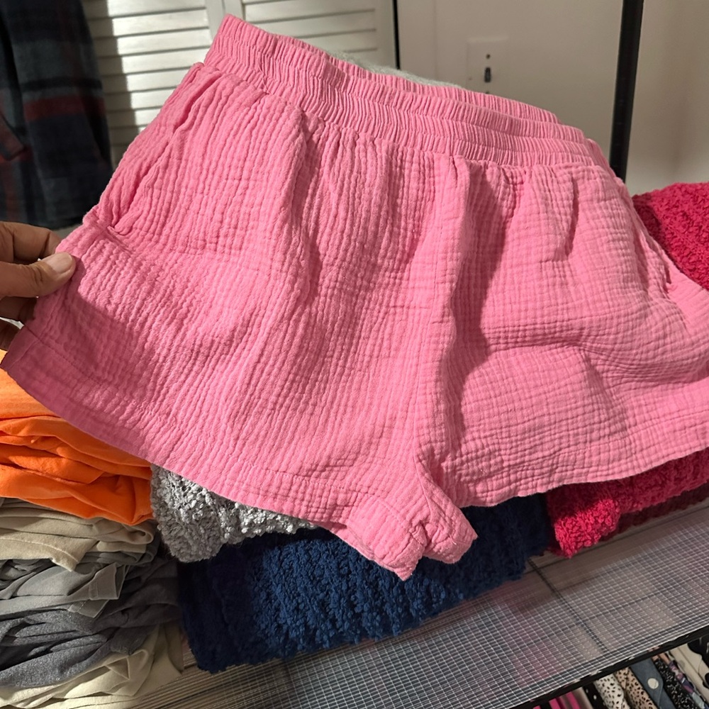 High Waist Pink Women's Shorts